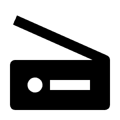 Scanner Fill Icon from Outlined Fill - Streamline Material Set