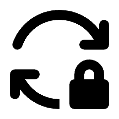 Screen Lock Rotation Icon from Rounded Line - Streamline Material Set