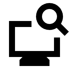 Screen Search Desktop Fill Icon from Sharp Fill - Material Pro Set