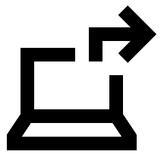 Screen Share Laptop Icon from Sharp Line - Material Pro Set