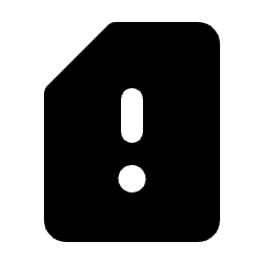 Sd Card Alert Fill Icon from Rounded Fill - Material Pro Set