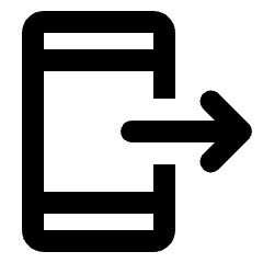 Send To Mobile Icon from Rounded Line - Streamline Material Set