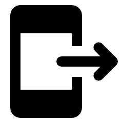 Send To Mobile Fill Icon from Rounded Fill - Streamline Material Set