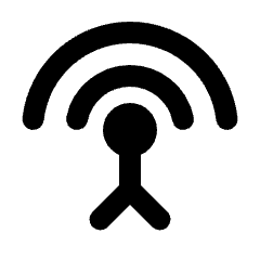Settings Input Antenna Icon from Rounded Line - Material Pro Set