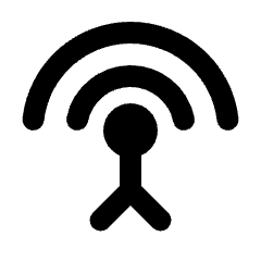 Settings Input Antenna Fill Icon from Rounded Fill - Streamline Material Set