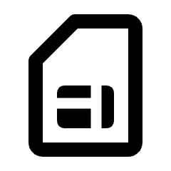 Sim Card Icon from Rounded Line - Streamline Material Set