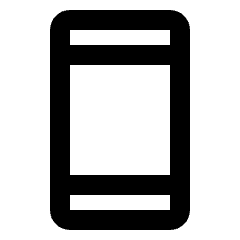 Smartphone Icon from Rounded Line - Material Pro Set