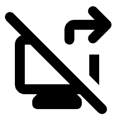 Stop Screen Share Icon from Rounded Line - Streamline Material Set