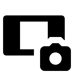 Tablet Camera Fill Icon from Outlined Fill - Streamline Material Set