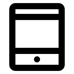 Tablet Mac Icon from Rounded Line - Streamline Material Set