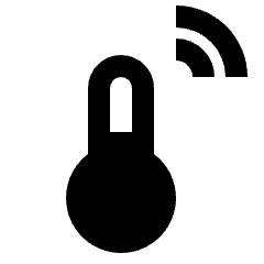 Thermostat Wireless Fill Icon from Outlined Fill - Streamline Material Set