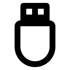 Thumbdrive Icon from Rounded Line - Material Pro Set