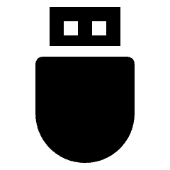 Thumbdrive Fill Icon from Outlined Fill - Streamline Material Set