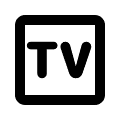 Tv Guide Icon from Rounded Line - Material Pro Set