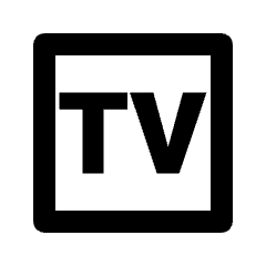 Tv Guide Icon from Outlined Line - Material Pro Set