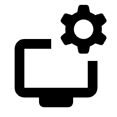 Tv Options Input Settings Icon from Rounded Line - Material Pro Set