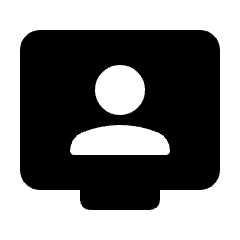 Tv Signin Fill Icon from Rounded Fill - Streamline Material Set