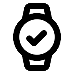 Watch Check Icon from Rounded Line - Material Pro Set