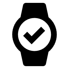 Watch Check Fill Icon from Outlined Fill - Streamline Material Set