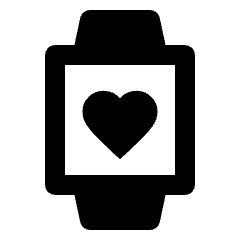 Watch Heartrate Alt Fill Icon from Outlined Fill - Streamline Material Set