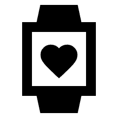 Watch Heartrate Alt Fill Icon from Sharp Fill - Streamline Material Set
