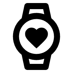 Watch Heartrate Icon from Outlined Line - Streamline Material Set