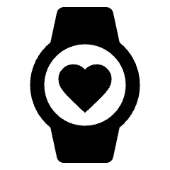 Watch Heartrate Fill Icon from Outlined Fill - Streamline Material Set