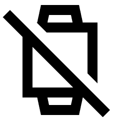 Watch Off Alt Icon from Sharp Line - Streamline Material Set