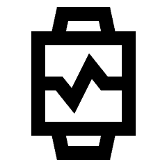 Watch Pulse Alt Icon from Sharp Line - Streamline Material Set