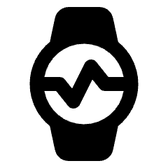 Watch Pulse Fill Icon from Rounded Fill - Streamline Material Set
