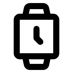 Watch Time Alt Icon from Rounded Line - Streamline Material Set