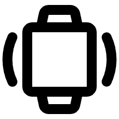 Watch Vibration Alt Icon from Rounded Line - Streamline Material Set