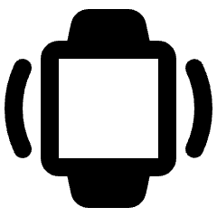 Watch Vibration Alt Fill Icon from Rounded Fill - Streamline Material Set