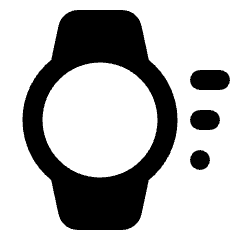 Watch Wake Fill Icon from Rounded Fill - Streamline Material Set