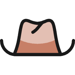 Hat Cowboy Icon from Ultimate Colors Set