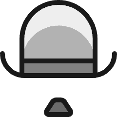 Hat Gentleman Icon from Ultimate Colors Set