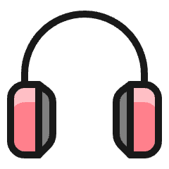 Headphones 1 Icon from Ultimate Colors Set