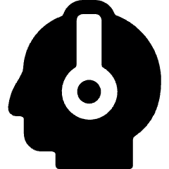 Headphones Human Icon from Ultimate Bold Set