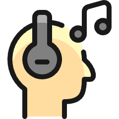 Headphones Human Music Icon from Ultimate Colors Set
