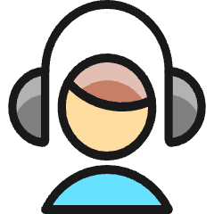Headphones Man Icon from Ultimate Colors Set