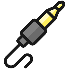 Headphones Plug Icon from Ultimate Colors Set