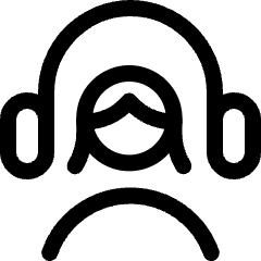 Headphones Woman Icon from Ultimate Regular Set