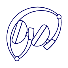 Headphones Wireless 3 Illustration from UX Line Set