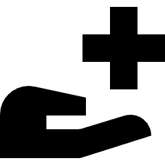 Insurance Hand Icon from Sharp Solid Set