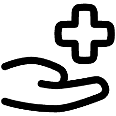 Insurance Hand Icon from Plump Line Set