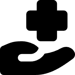 Insurance Hand Icon from Micro Solid Set