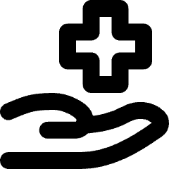Insurance Hand Icon from Micro Line Set