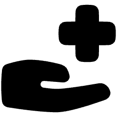 Insurance Hand Icon from Plump Solid Set