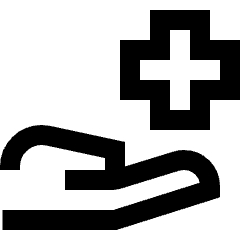 Insurance Hand Icon from Sharp Line Set