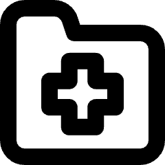 Medical Folder Icon from Micro Line Set